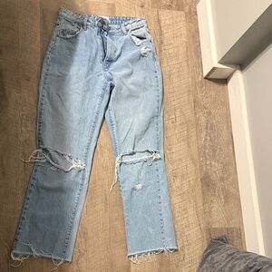 ROLLA'S Light Blue Distressed Boyfriend Jeans